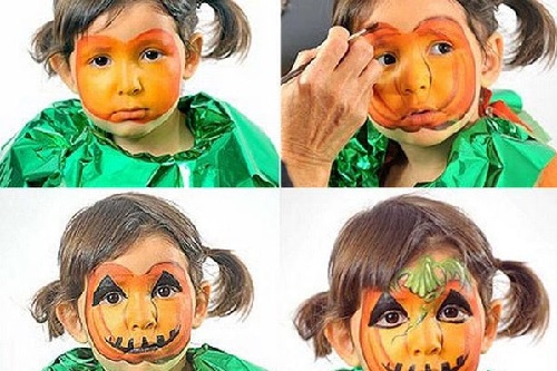 Maquillaje para Halloween de Calabazas